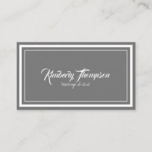 Tarjeta De Visita Moda del gris de carbón de leña mínima