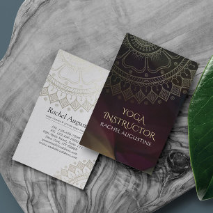 Tarjeta De Visita Moda del instructor de mediación de yoga Mandala d