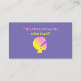 Tarjeta De Visita Moda elegante afro azul