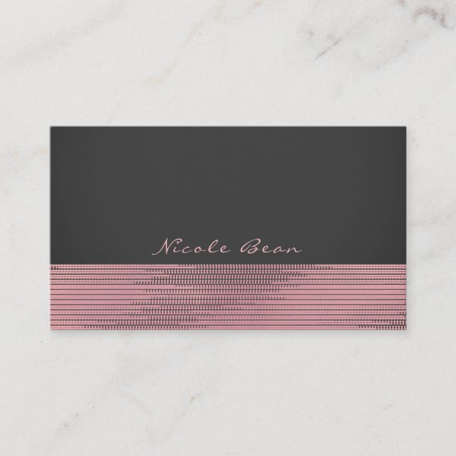 Tarjeta De Visita Moda elegante de las secuencias de vidrio moderno  (Anverso)