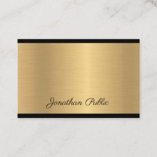 Tarjeta De Visita Moda elegante del oro moderno del encanto del