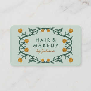 Tarjeta De Visita Moda Elegante Marco Rosa Moda floral femenina