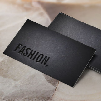 Tarjeta De Visita Moda Elegante Oscuro Negrita Texto en negrita Mini