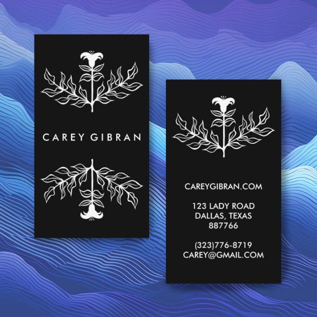 Tarjeta De Visita Moda Elegante PERSONALIZADO de dibujo de la línea  (Subido por el creador)