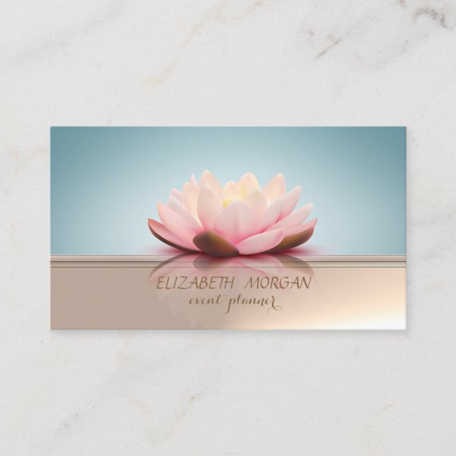 Tarjeta De Visita Moda elegante profesional Lotus (Anverso)