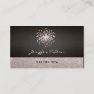Tarjeta De Visita Moda elegante profesional purpurinoso dandelion