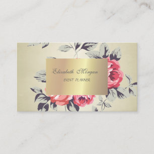 Tarjeta De Visita Moda Elegante Y Elegante, Flores