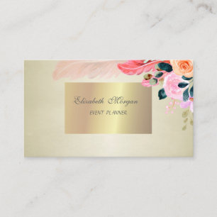 Tarjeta De Visita Moda Elegante Y Elegante, Pescado De Flores