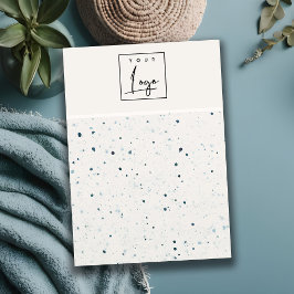 Tarjeta De Visita Moda Escaseada Azul Textura Blanco Tapón