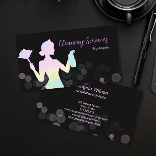 Tarjeta De Visita Moda esparkling de los servicios holográficos de l