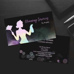 Tarjeta De Visita Moda esparkling de los servicios holográficos de l