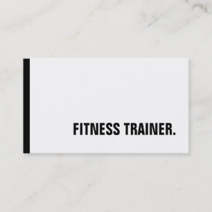 Tarjeta De Visita Moda especial del entrenador de fitness blanco neg
