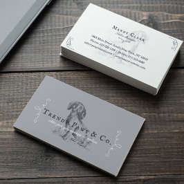 Tarjeta De Visita Moda Estilo Boutique Mascota Salon Dachshund Perro