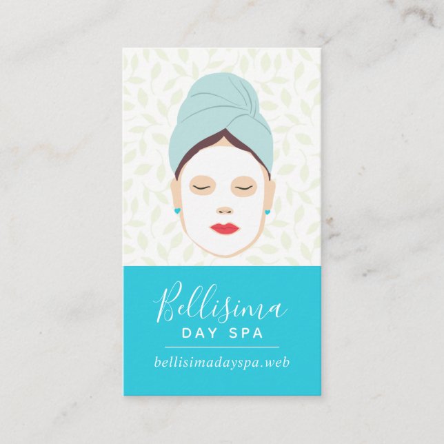 Tarjeta De Visita Moda Facial Spa Lady Business Card (Anverso)