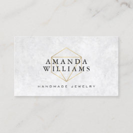 Tarjeta De Visita Moda Faux Gold Gemstone Jewelry Designer
