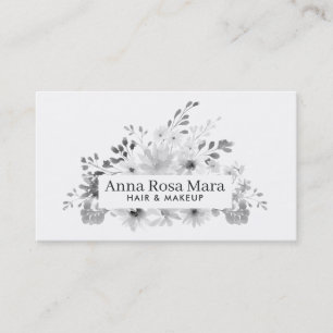 Tarjeta De Visita Moda femenina de la acuarela moderna floral