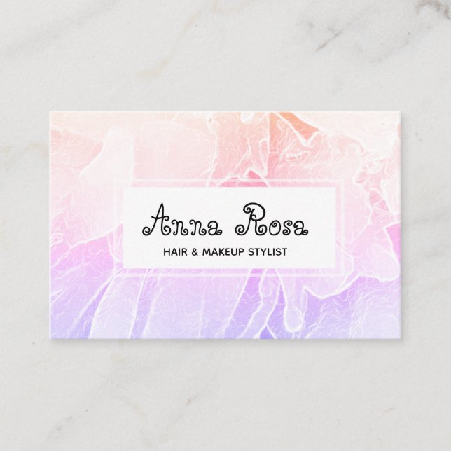 Tarjeta De Visita *~* Moda floral Peony Flower Pink Lavender (Anverso)