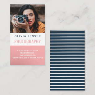 Tarjeta De Visita Moda fotografía escritura rosa rosa rosa rosa rosa