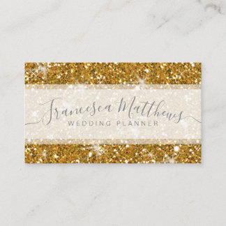 Tarjeta De Visita Moda Girona Faux Gold Purpurina guion se desplaza