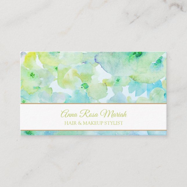 Tarjeta De Visita *~* Moda Girona Moderna Patrón Floral Belleza Spa (Anverso)