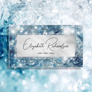 Tarjeta De Visita Moda Glam Sparkling Luxury Elegant Diamond Crystal