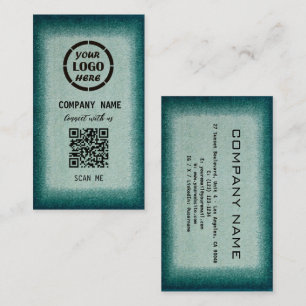 Tarjeta De Visita Moda Green Professional Design Bus de código QR mo