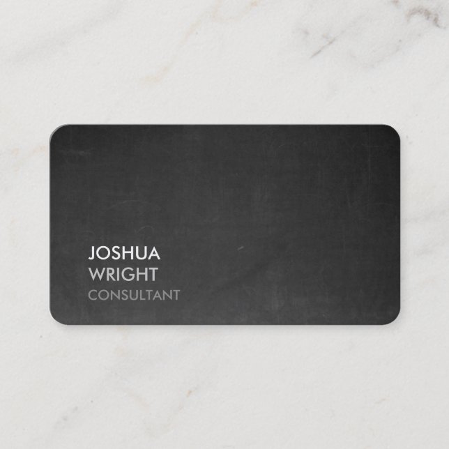 Tarjeta De Visita Moda Gris Chalkboard atractiva (Anverso)