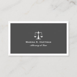 Tarjeta De Visita moda Gris Procurador de Justicia Escala Profesiona
