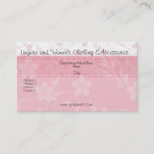 Tarjeta De Visita Moda hecha a mano femenina rosada del modelo de