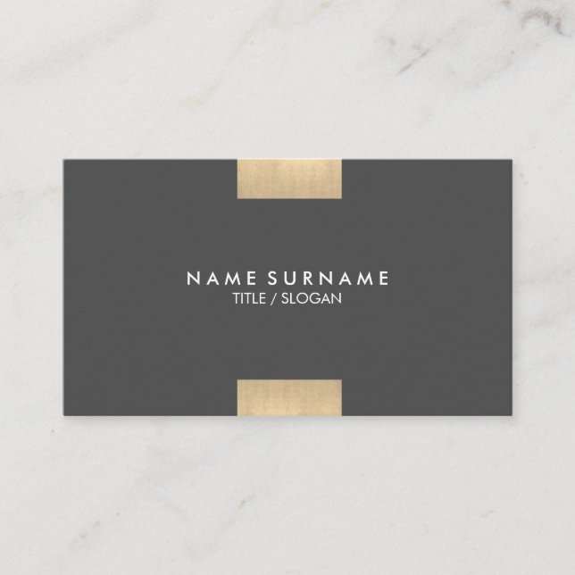 Tarjeta De Visita Moda impresa Kraft moderna elegante del acento del (Anverso)