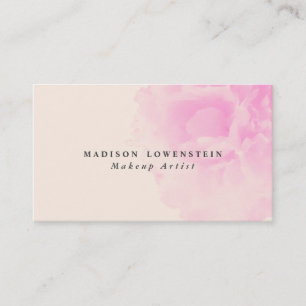Tarjeta De Visita Moda lamentable de la flor rosada del Peony de la