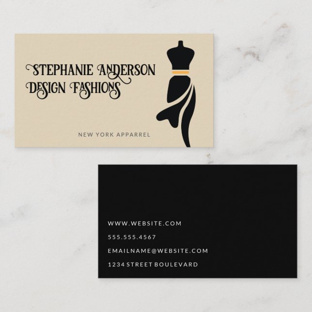 Tarjeta De Visita Moda Mannequin Beauty (Anverso / Reverso)