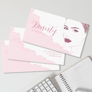 Tarjeta De Visita Moda maquillaje artista Salón de belleza Rubor Pur