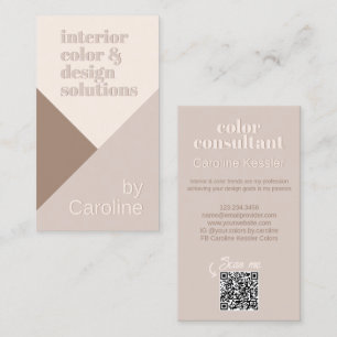 Tarjeta De Visita Moda Marfil Neutral Beige Taupe Brown Natural