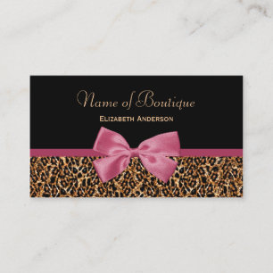 Tarjeta De Visita Moda Mauve Pink Bow