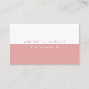 Tarjeta De Visita Moda mínima de lujo rosa oscuro
