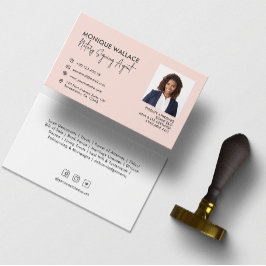 Tarjeta De Visita Moda mínima de servicios de notario de fotografía 