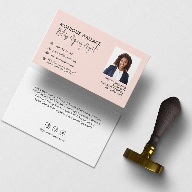 Tarjeta De Visita Moda mínima de servicios de notario de fotografía  (Subido por el creador)