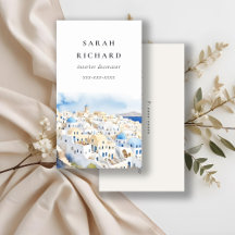 Moda mínima Santorini acuarela Grecia