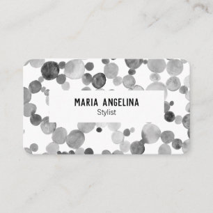 Tarjeta De Visita Moda Minimalista de puntos y puntos de burbujas ac