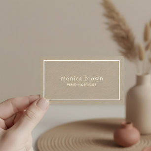 Tarjeta De Visita Moda Minimalista moderna   Kraft