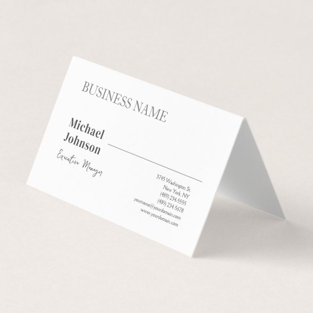 Tarjeta De Visita Moda minimalista profesional única (Anverso)
