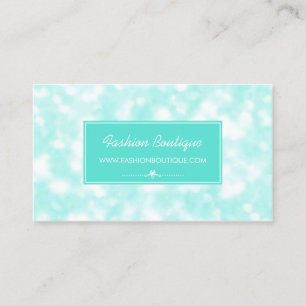 Tarjeta De Visita Moda Moda Boutique Elegant Mint Bokeh