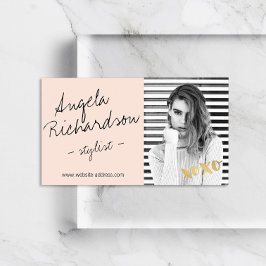 Tarjeta De Visita Moda Modelo de actor estilista de moda manuscrito