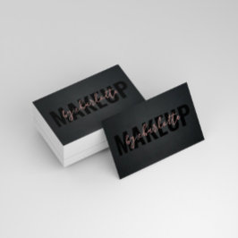 Tarjeta De Visita Moda moderna Artista de maquillaje de salón de pel