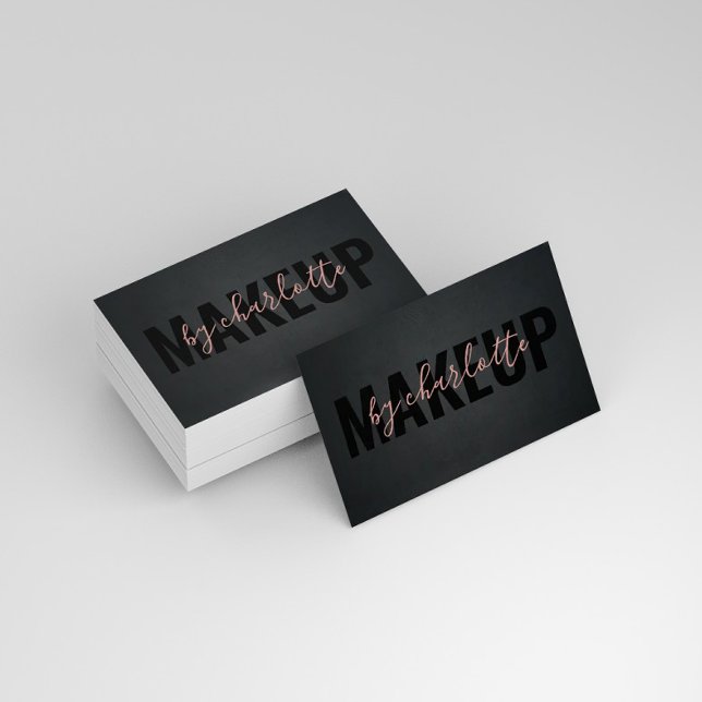 Tarjeta De Visita Moda moderna Artista de maquillaje de salón de pel (Subido por el creador)