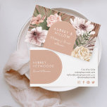 Tarjeta De Visita Moda moderna color de agua bohemia Arco de Boho Fl<br><div class="desc">Nuestro diseño cuenta con flores botánicas de boho y vegetación tropical. Las formas geométricas modernas, combinadas con una bonita paleta moderna de color boho, crean esta elegante y sofisticada tarjeta de visita. Personalizar con su nombre de negocio e información de contacto en la parte posterior de la tarjeta. Esta hermosa...</div>