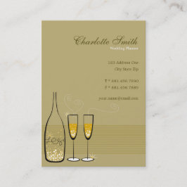 Tarjeta De Visita Moda moderna con clase burbujeante de oro elegante