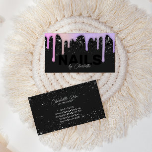 Tarjeta De Visita Moda moderna de moda rosado morado gotea negocios 