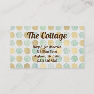 Tarjeta De Visita Moda moderna Dots de oro Guest House Alquiler de v